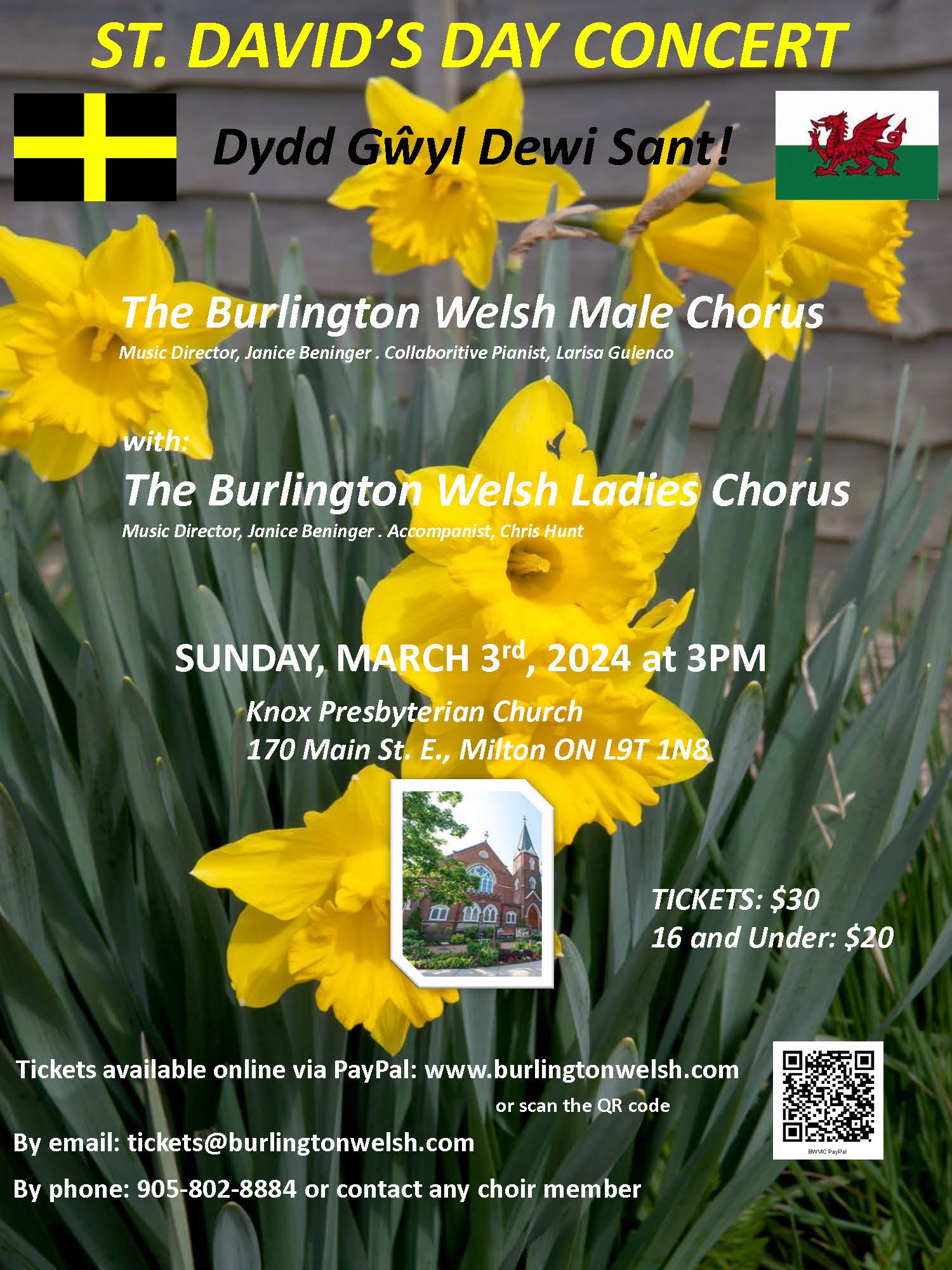 Tickets for 2024 St David's Day Concert